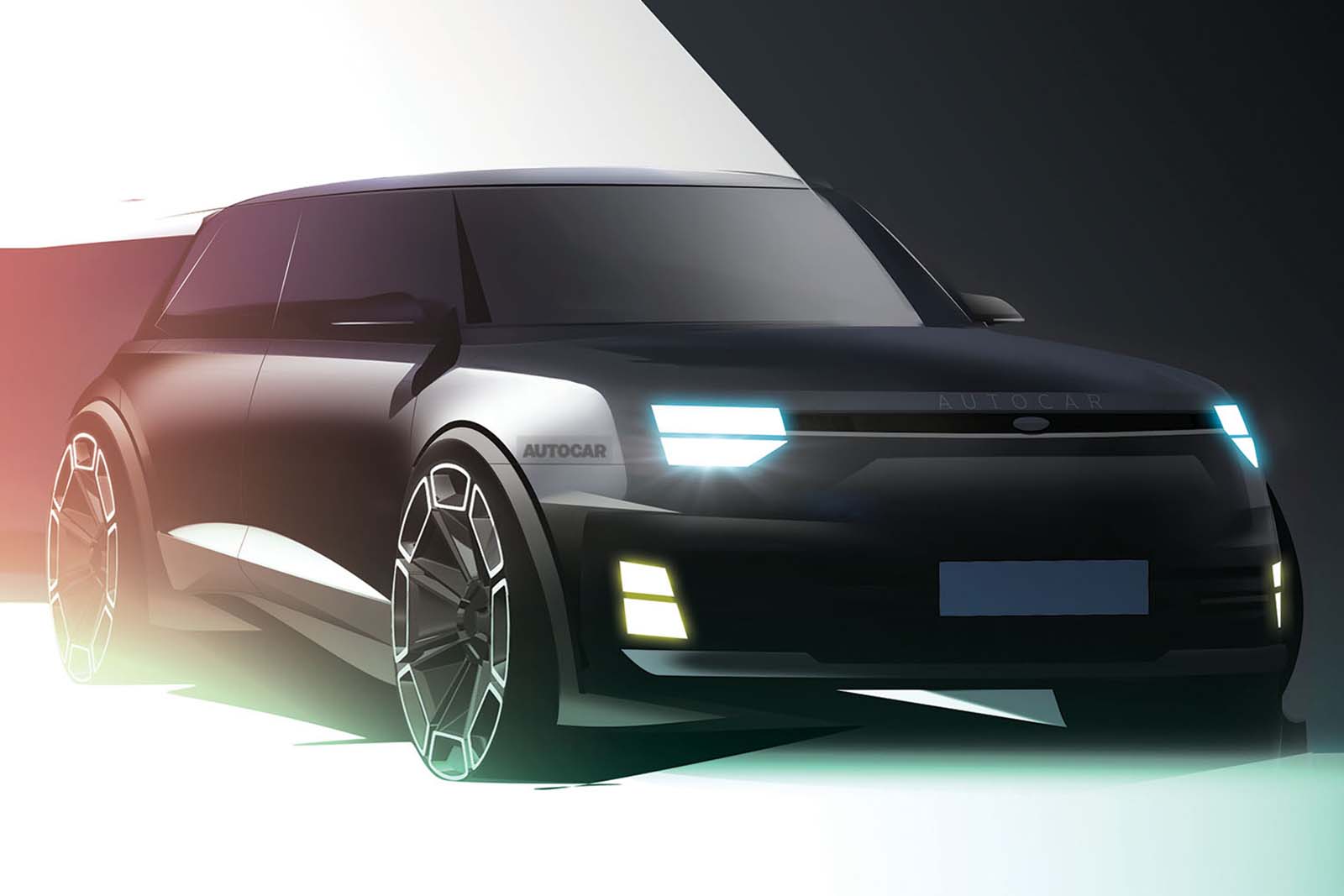 autocar cheap electric car render