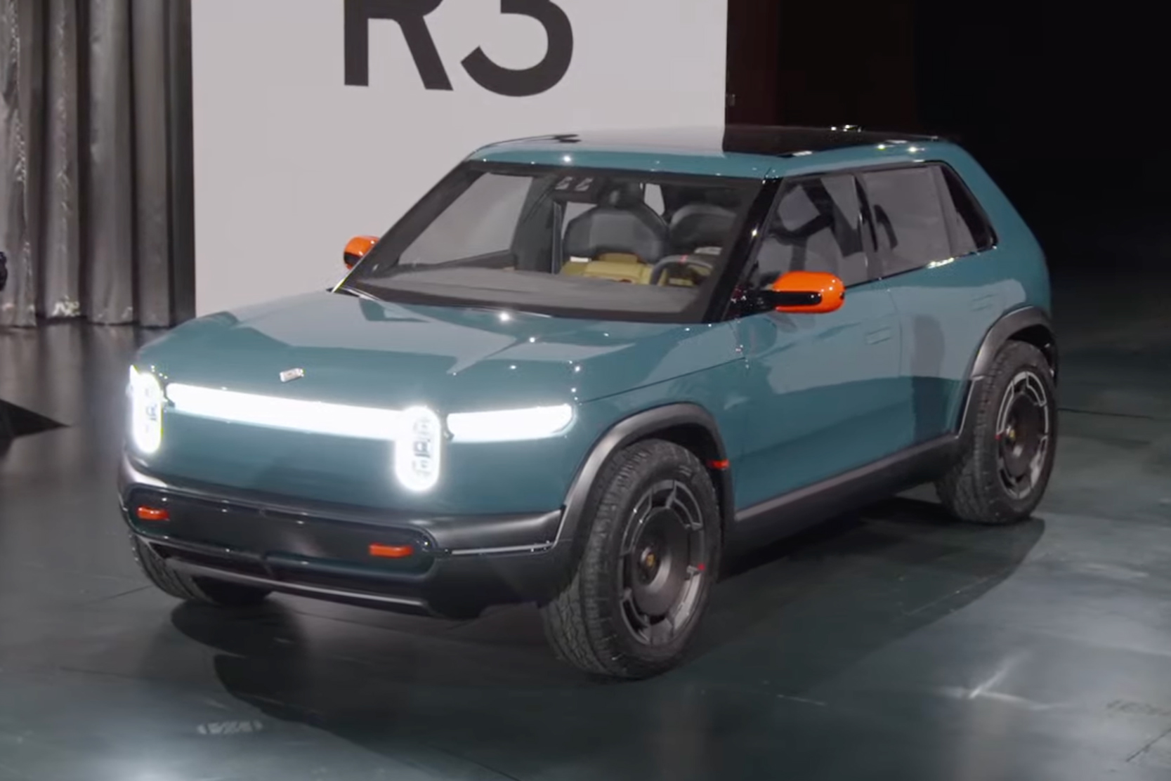 rivian r3x reveal front